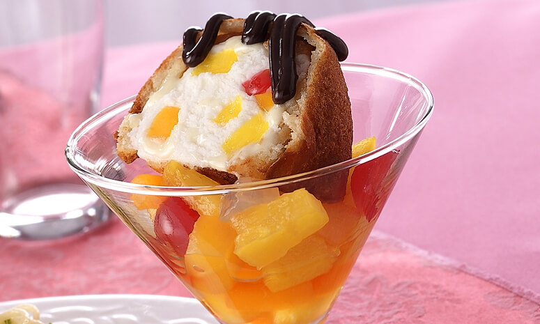 Fried Fruits and Ice Cream Recipe