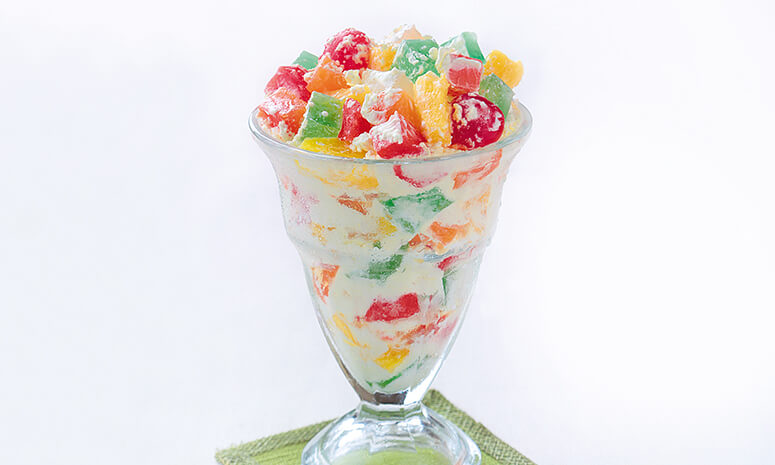 Fruit Pandan Ice Cream Salad Recipe