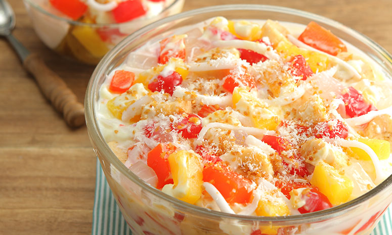 Fruit Salad with Piña Colada Dressing Recipe