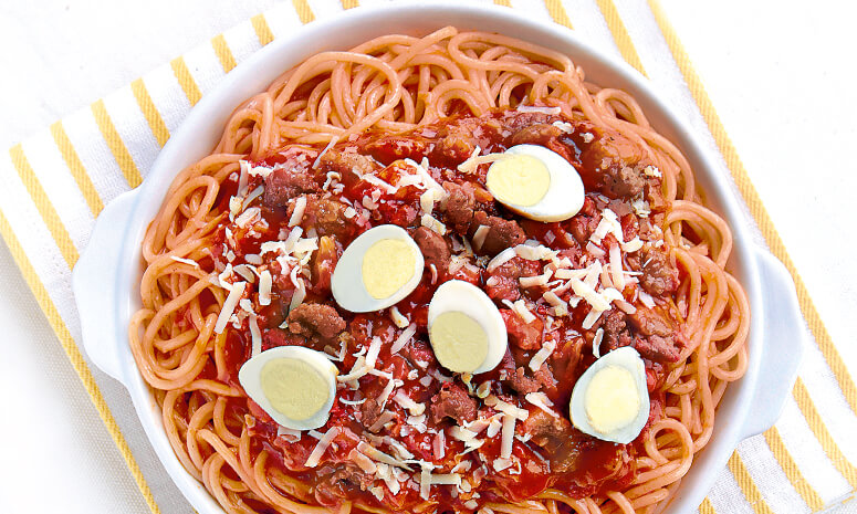 Longganisa and Quail Eggs Spaghetti Recipe