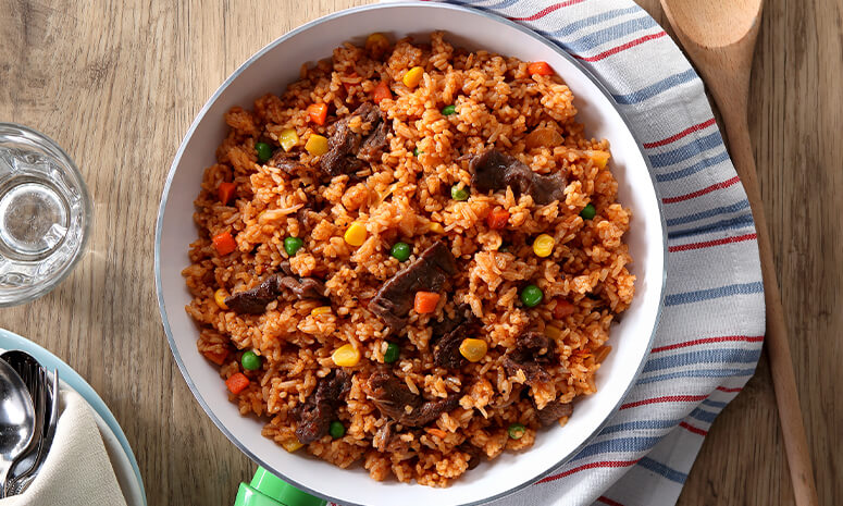 Skillet Beef Rice Recipe